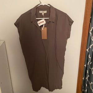 Brown short sleeve dress